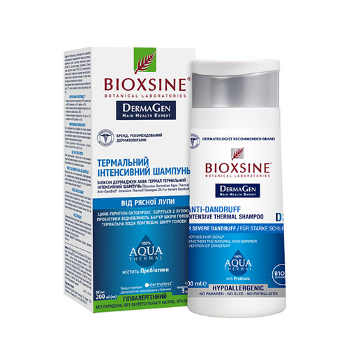 Біоксін (Bioxsine) Биоксин ДермаДжен АкваТермал Термальний Шампунь Інтенсивний, 200 мл.